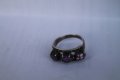 Дамски сребърен пръстен аметист с маркезити, снимка 1 - Други ценни предмети - 44278660