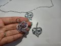 Дамски комплект синджирче LOVE, висулка и обеци, щампа 925, нов , снимка 4