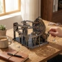 Нов Механичен 3D Дървен Пъзел 88 Части 6 Стоманени Топчета DIY Модел За Възрастни, снимка 4