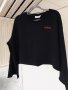 Младежка черна блуза-кроп тип худи HEARTBRECKER, снимка 1 - Блузи с дълъг ръкав и пуловери - 32114958