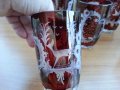 Кристални чаши цветен червен кристал , снимка 3