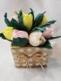 Изработвам цветя от креп хартия. , снимка 1 - Декорация за дома - 21557737