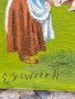 Авторска картина маслени бои върху платно селски пейзаж, снимка 6