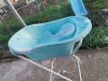 Бебешко корито със стойка и стойка за бебето за къпане , снимка 1 - За банята - 44516824
