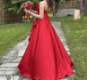 Официална червена  рокля, снимка 3