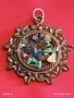 МЕДАЛЬОН - ОРГОНИТ с МЕДЕН ОБКОВ и ИНКРУСТИРАНИ ПОЛУСКЪПОЦЕННИ КАМЪНИ СЕДЕФ 57531, снимка 2