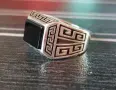 Мъжки сребърен пръстен 925 с оникс, снимка 1