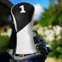 Комплект Golf headcovers за драйвър, феъруейууд и хибрид – синтетична кожа, мека подплата, с, снимка 7