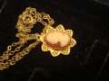 СТАРИННА КАМЕЯ МЕДАЛЬОН БИЖУ 30-те ГОДИНИ БРОНЗ ПОЗЛАТА 7115, снимка 14