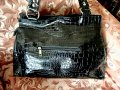 Голяма черна лачена дамска чанта. , снимка 2