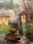 Стара картина Стоян Кирязов масло на картон, снимка 10