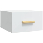vidaXL Нощно шкафче за стенен монтаж, бял гланц, 35x35x20 см（SKU:812846
