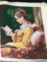 Гоблен "момичето с книгата", снимка 1 - Гоблени - 37353984