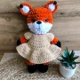 Плетена плюшена лисица, снимка 3