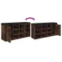 vidaXL Пейка за обувки, опушен дъб, 102x32x50 см, инженерно дърво, снимка 9