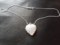 Сребърно колие Сърце , снимка 2