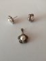 Сребърени обеци с перли и цирконий - 925 сребро , снимка 3