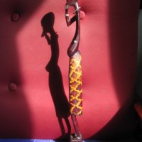 Африканска дървена статуетка, скулптура, ръчна изработка, статуя, снимка 4 - Антикварни и старинни предмети - 30347325