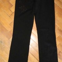 Еластичен панталон с декорации от щампа / широки крачоли , снимка 1 - Панталони - 31104066