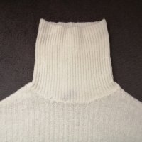 H&M Divided дамски широк скъсен пуловер с поло яка в бял цвят р-р M , снимка 8 - Блузи с дълъг ръкав и пуловери - 42567790