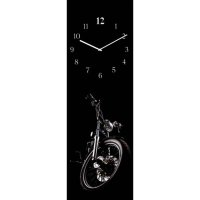 60см! Голям стъклен часовник "Мотор", снимка 1 - Стенни часовници - 42564273