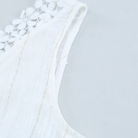 Дамски топ в бяло с бродирани цветя, снимка 5 - Корсети, бюстиета, топове - 39890915