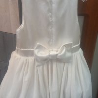 Бяла рокля - 92, снимка 1 - Бебешки рокли - 40646106