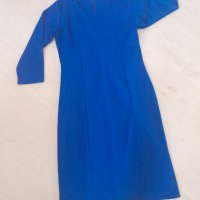 Синя дамска рокля, размер М, снимка 3 - Рокли - 42765611