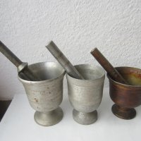 3 бр стари хавани хаван чукало метал, снимка 1 - Антикварни и старинни предмети - 29742884