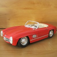 Метална количка Bburago Mercedes Benz 300 SL Roadster мащаб 1/18, снимка 4 - Колекции - 39375646