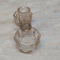 Стъклена солница , снимка 4 - Антикварни и старинни предмети - 38299261