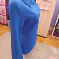 Синя ризка тип блузка, снимка 5 - Ризи - 42558890