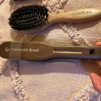 Дървени био еко четка за коса естествен косъм преса за коса, снимка 4 - Аксесоари за коса - 44791417