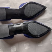Зара/Zara елегантни балеринки в цвят турско синьо , снимка 12 - Дамски елегантни обувки - 35639499
