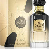 Луксозен aрабски парфюм Lattafa Perfumes Awraq Al Oud 100 мл Уд, кехлибар, сандалово дърво и роза, снимка 1 - Унисекс парфюми - 44762717