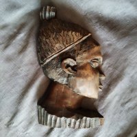 стара дървена маска, снимка 1 - Антикварни и старинни предмети - 29576317