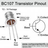 PHILIPS BC107B 45V 0.1A 0.3W NPN Transistor , снимка 2 - Друга електроника - 38105386