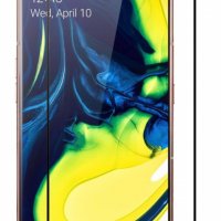 Стъклен протектор за Samsung Galaxy A80 A90 A908B 2019 FullFace версия Black, снимка 1 - Фолия, протектори - 29945646