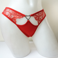 Shein XS/S дамски червени памучни полупрашки, снимка 3 - Бельо - 44789719