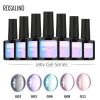  10мл ROSALIND jelly gel Полупрозрачен гел лак , снимка 1 - Продукти за маникюр - 28441993