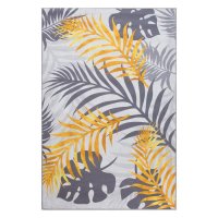2340 Постелка килимче Оранжеви тропически листа, 100х150см, снимка 2 - Килими - 33905131