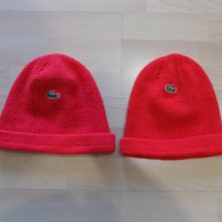 зимна шапка lacoste оригинална мъжка дамска спортна топла червена, снимка 1 - Шапки - 42597734
