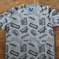 ADIDAS Grey Men's Graphic Tee - страхотна мъжка тениска , снимка 6 - Тениски - 44810154