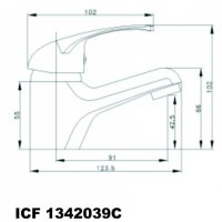 Стоящ смесител за мивка Inter Ceramic ЕКО ICF 1342039C , снимка 2 - ВИК - 38299166