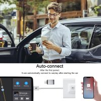 iPhone Wireless CarPlay Adapter, Wireless Carplay Dongle Convert Wired, снимка 7 - Аксесоари и консумативи - 40594684