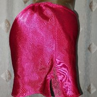 L  Червени сатенени шорти с дантела , снимка 2 - Бельо - 42606135