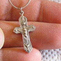 сребърен кръст разпятие  Исус Христос  със сериен номер - притежавайте този кръс, снимка 1 - Колиета, медальони, синджири - 35058399