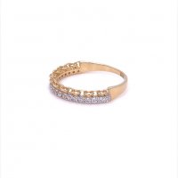 Златен дамски пръстен 1,81гр. размер:57 14кр. проба:585 модел:9908-5, снимка 2 - Пръстени - 38441846