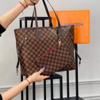 Кафява чанта  Louis Vuitton Neverfull  код SG101, снимка 1 - Чанти - 38130715