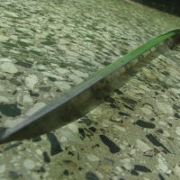 Ятагановиден нож каракулак дамаск-1858г, снимка 3 - Антикварни и старинни предмети - 34842236
